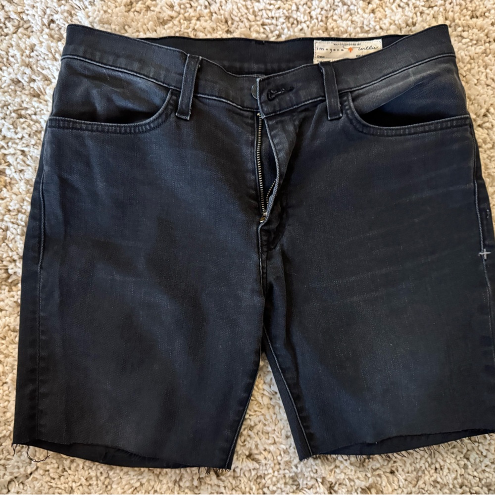 Imogen and Willie cut off Virginia Light Black Denim Shorts
